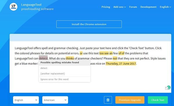 English grammar checker